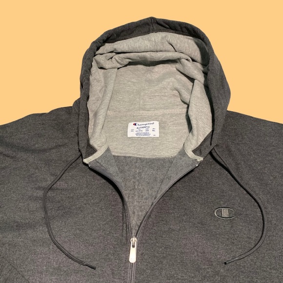 Champion Full Zip Gray Sweater - Picture 3 of 4